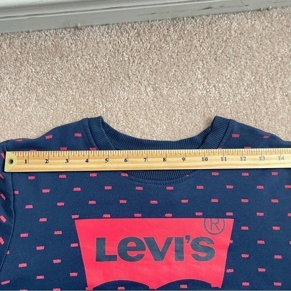 Levi’s Youth Unisex Blue Crewneck Long Sleeves Sweatshirt with Red Logo in XL - Picture 13 of 16